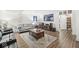 Well-appointed basement featuring entertainment center and comfortable seating at 7254 Cambridge Pl, Avon, IN 46123