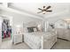 Spacious main bedroom with walk-in closet, tray ceiling, and a light and airy feel at 7254 Cambridge Pl, Avon, IN 46123