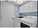 Functional laundry room with a new, front-loading washer and dryer at 7383 Poppyseed Dr, Indianapolis, IN 46237