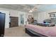 Comfortable bedroom with natural light, a ceiling fan and comfortable furnishings at 10573 W 550 N, Thorntown, IN 46071