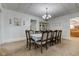 Traditional dining room featuring a large table and ornate chandelier lighting at 10573 W 550 N, Thorntown, IN 46071