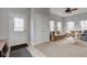 Bright foyer leads into a spacious living room with plush seating and natural light at 10573 W 550 N, Thorntown, IN 46071