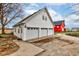 View of a detached three car garage at 10573 W 550 N, Thorntown, IN 46071
