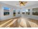 Sunroom featuring multiple windows and a glass door, offering bright natural light and beautiful backyard views at 13381 N White Cloud Ct, Camby, IN 46113