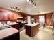 Inviting kitchen with stainless steel appliances, kitchen island, and an adjacent dining area at 1426 Ripplewood Dr, Danville, IN 46122