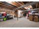 Unfinished basement space ready for customization with exposed beams at 15046 Sullivan Ln, Westfield, IN 46074