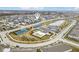 Aerial view of a Primary-planned community featuring a community center with pool and tennis courts at 2156 W 171St St, Westfield, IN 46074