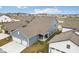 Aerial view of the rear of a single-Gathering home and two-car garage in a residential neighborhood at 2156 W 171St St, Westfield, IN 46074