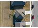 Overhead aerial view of residential neighborhood with a focus on backyard and landscape layouts at 2208 Gambel Ln, Danville, IN 46122