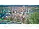 An aerial view of a residential neighborhood with mature trees and manicured lawns at 2620 Central Ave, Indianapolis, IN 46205