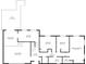 Floor plan showcasing the layout of the living room, dining area, kitchen, bedrooms, and bathrooms at 4935 W Carriage Dr, New Palestine, IN 46163