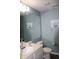 This bathroom features a light countertop and gray walls with matching décor at 5437 Powder River Ct, Indianapolis, IN 46221