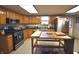 Well-equipped kitchen featuring stainless steel appliances, ample cabinetry and an island with butcher block at 5819 Bar Del E Dr, Indianapolis, IN 46221