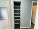 Interior closet with painted shelves at 6640 Manassas Dr, Indianapolis, IN 46241
