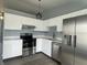 Modern kitchen featuring stainless steel appliances and plenty of cabinet space at 6640 Manassas Dr, Indianapolis, IN 46241