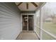 An enclosed patio with sliding glass doors leading to the interior at 7352 Crickwood Pl, Indianapolis, IN 46268