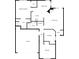 Detailed floorplan of a home featuring a primary bedroom, kitchen, living room, and garage at 7850 Park North Bnd, Indianapolis, IN 46260