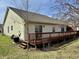 Backyard features a large deck for relaxing and entertaining at 934 Sorrell Ct, Lebanon, IN 46052