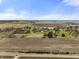 Aerial view of farmland with approximate property lines marked in yellow against a blue sky at 11686 S 825 W, Edinburgh, IN 46124