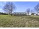 Exterior angle of a large metal pole barn in the middle of a vacant field at 11686 S 825 W, Edinburgh, IN 46124