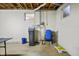 Unfinished basement with water softener, new window, and mechanical equipment at 11686 S 825 W, Edinburgh, IN 46124