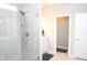 Modern bathroom featuring a walk-in shower with frameless glass and a tiled surround at 1274 Clairet, Westfield, IN 46074