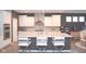 Modern kitchen with white cabinets, stainless steel appliances, and a large center island with seating at 1274 Clairet, Westfield, IN 46074