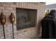 A close-up view of the outdoor fireplace on the back patio at 1274 Clairet, Westfield, IN 46074