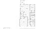 Floor plan of a home showing the layout of the rooms, including the bedrooms, kitchen, and garage at 1803 Jackson St, Fortville, IN 46040