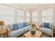 Comfortable living room area furnished with neutral colored furniture at 1803 Jackson St, Fortville, IN 46040