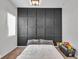 Bedroom features a decorative wall and neutral color scheme at 1854 Applegate St, Indianapolis, IN 46203