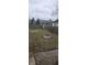 Fenced backyard with mature trees and a fire pit perfect for entertaining at 2028 George St, Anderson, IN 46016