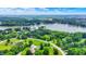 Expansive aerial view of a lakefront property with lush greenery and beautiful waterfront scenery at 22 Point Ln, Arcadia, IN 46030