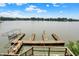 Wooden dock stretching into a lake, offering boating and water activities at 22 Point Ln, Arcadia, IN 46030