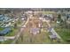 Wide aerial view of a residential area with neatly arranged homes and tree-lined streets at 502 E Washington St, Summitville, IN 46070