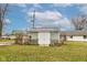 Backyard shed with double doors at 502 E Washington St, Summitville, IN 46070
