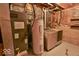Unfinished basement space featuring the furnace, water heater and laundry area at 7733 Opelika Ct, Indianapolis, IN 46217