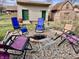 Backyard fire pit area with seating, perfect for outdoor gatherings near sheds and homes at 810 Fabyan Rd, Indianapolis, IN 46217