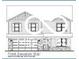 Illustration of a two-story home with light siding and a two-car garage at 11290 N Greenthread Dr, Monrovia, IN 46157