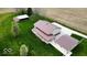 Aerial view of a two outbuildings with a covered porch and large drive at 18103 N 300 W, Summitville, IN 46070