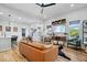 Spacious living room featuring an open layout with dining and modern decor at 244 N Summit St, Indianapolis, IN 46201