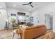 Bright and airy living area with modern furnishings and stylish accents and plenty of room to relax at 244 N Summit St, Indianapolis, IN 46201