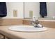 Bathroom sink with a crystal faucet and clean countertop at 2895 Prairie Stream Way, Columbus, IN 47203