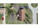 Birds eye view of backyard, house and neighborhood, showcasing roof, layout, and proximity to nearby homes at 298 Northridge Dr, Mooresville, IN 46158