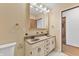 Bathroom with double sink vanity, updated fixtures, and a mirrored medicine cabinet at 298 Northridge Dr, Mooresville, IN 46158