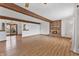 Inviting living room with a brick fireplace and sliding glass doors leading to the outside at 298 Northridge Dr, Mooresville, IN 46158