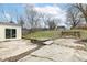 Spacious backyard featuring a concrete patio, perfect for entertaining at 315 S Parkway Dr, Anderson, IN 46013