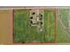 Aerial view of the property highlighting the layout of the acreage and surrounding fields at 3451 N County Road 100 E, Danville, IN 46122