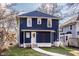 Beautiful blue two-story home with a well-maintained lawn and inviting walkway, showcasing curb appeal at 4350 N College Ave, Indianapolis, IN 46205