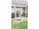 Secluded backyard retreat with stone bench and pergola at 5949 Willow Bend Dr, Avon, IN 46123
